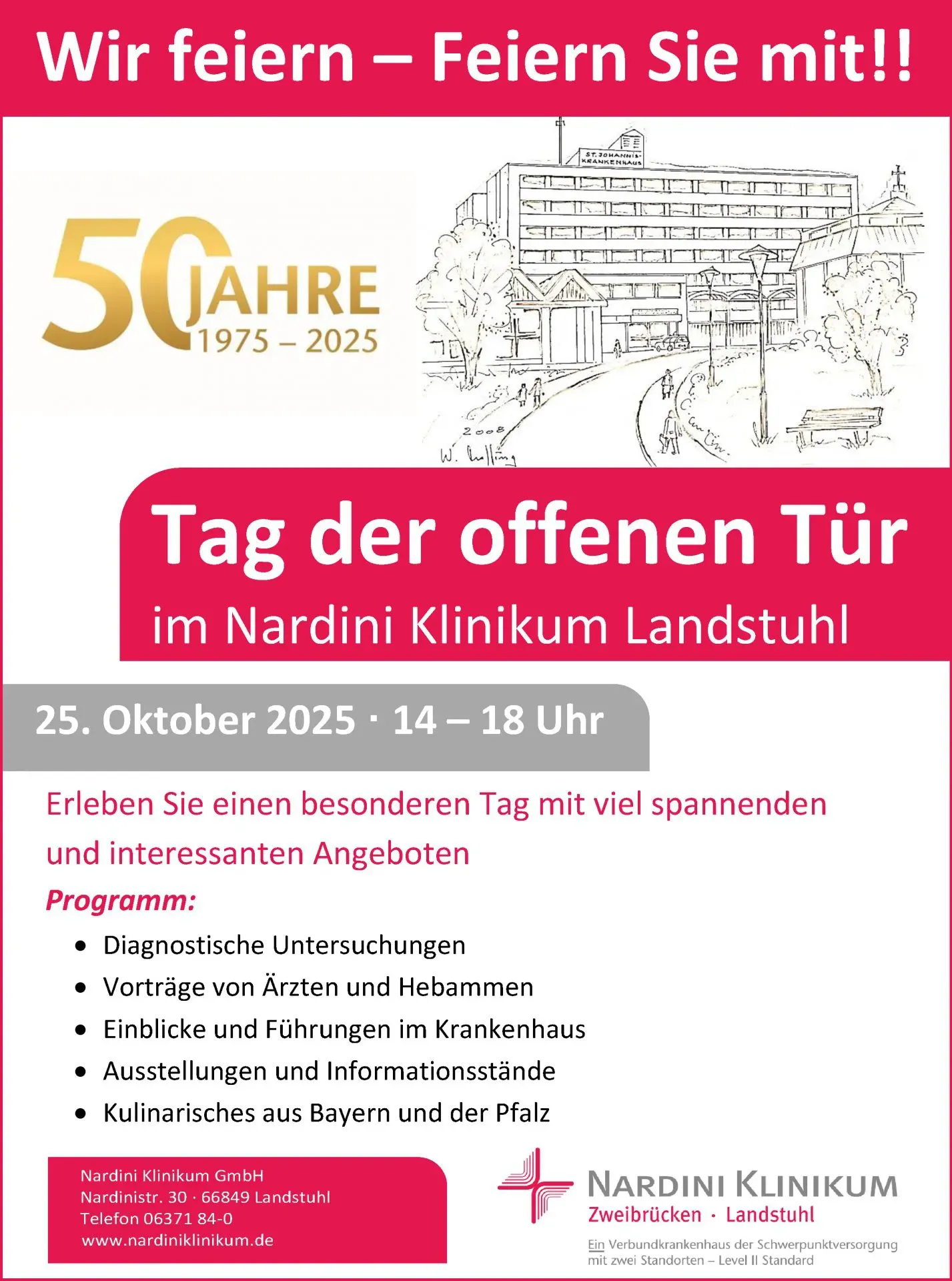 Flyer Tag der offenen Tür Nardini Klinikum Landstuhl 2025