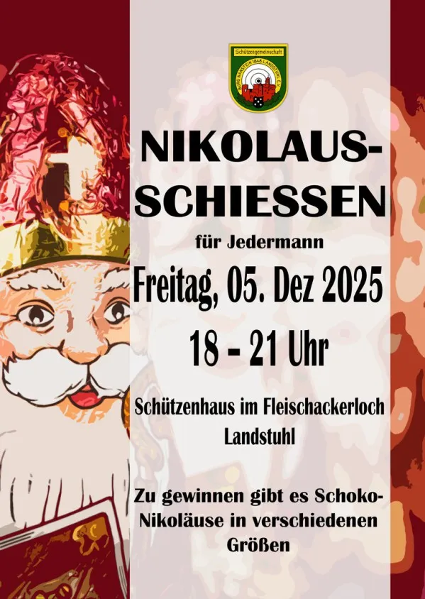 Flyer of the Shooting Club for the St. Nicholas Shooting 2025