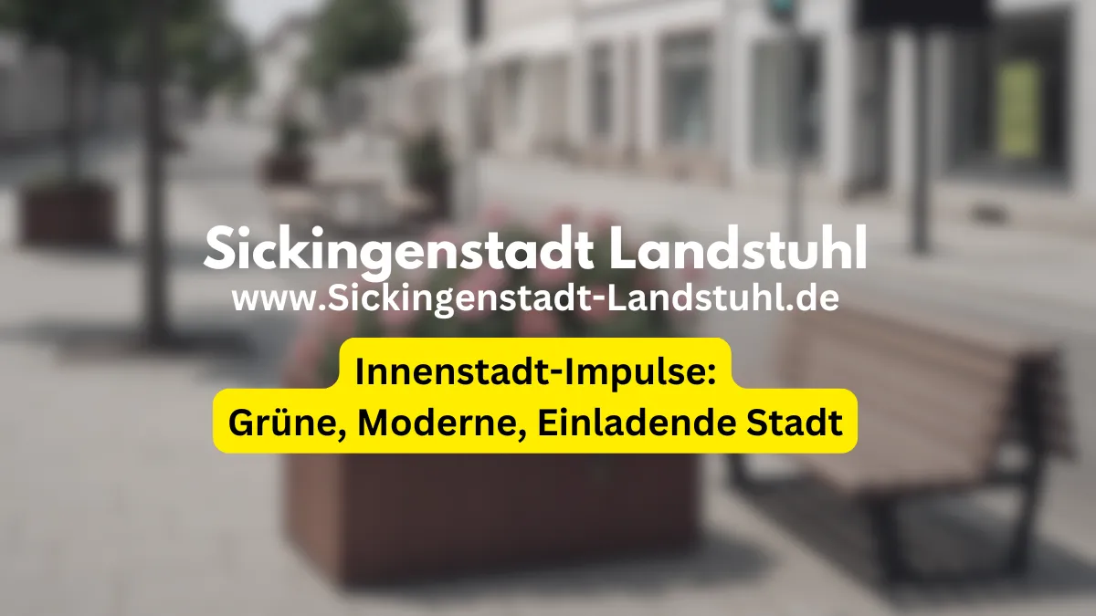 Inner-city impulses: Landstuhl focuses on flower tubs, seating areas and knight traffic lights